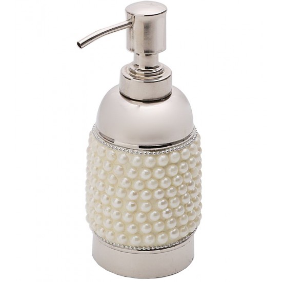 Porta Sabonete 225ml Liquido de Aço Inox Com Perola